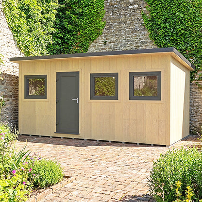 Fortis 16x8ft Style E Left Hand Hung Door, Door in High  Side, Window in High Side