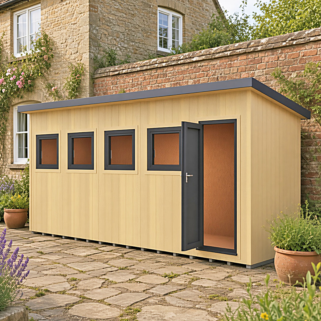 Fortis 20x8ft Style C Left Hand Hung Door, Door in High  Side, Window in High Side