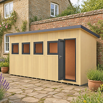 Fortis 20x8ft Style C Left Hand Hung Door, Door in High  Side, Window in High Side