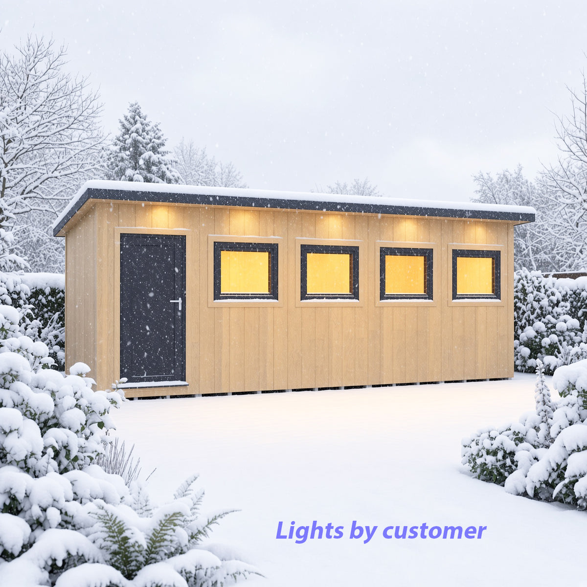 Fortis 20x8ft Style D Left Hand Hung Door, Door in High  Side, Window in High Side