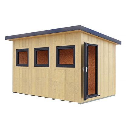 Fortis 12x8ft Style B Left Hand Hung Door, Door in High  Side, Window in High Side