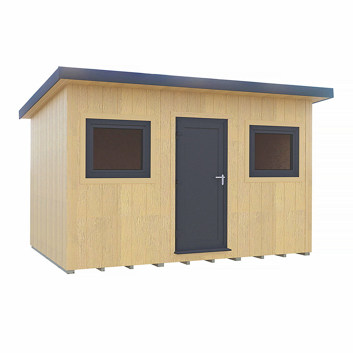 Fortis 12x8ft Style E Left Hand Hung Door, Door in High  Side, Window in High Side