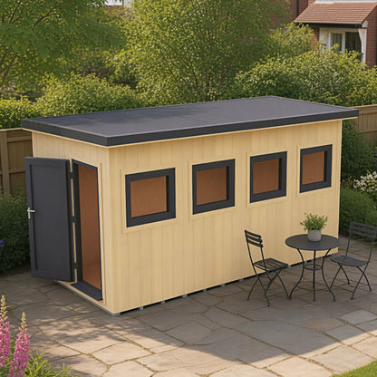 Fortis 16x8ft Style A Left Hand Hung Door, Door in High  Side, Window in High Side