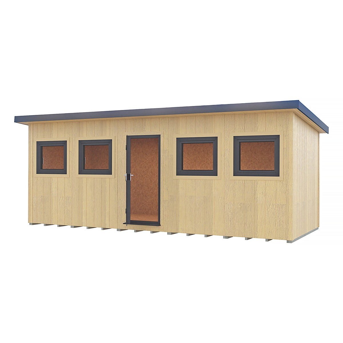 Fortis 20x8ft Style E Left Hand Hung Door, Door in High  Side, Window in High Side
