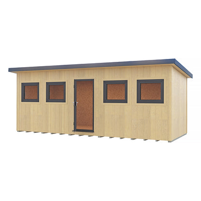 Fortis 20x8ft Style E Left Hand Hung Door, Door in High  Side, Window in High Side