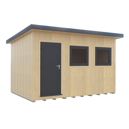 Fortis 12x8ft Style D Left Hand Hung Door, Door in High  Side, Window in High Side