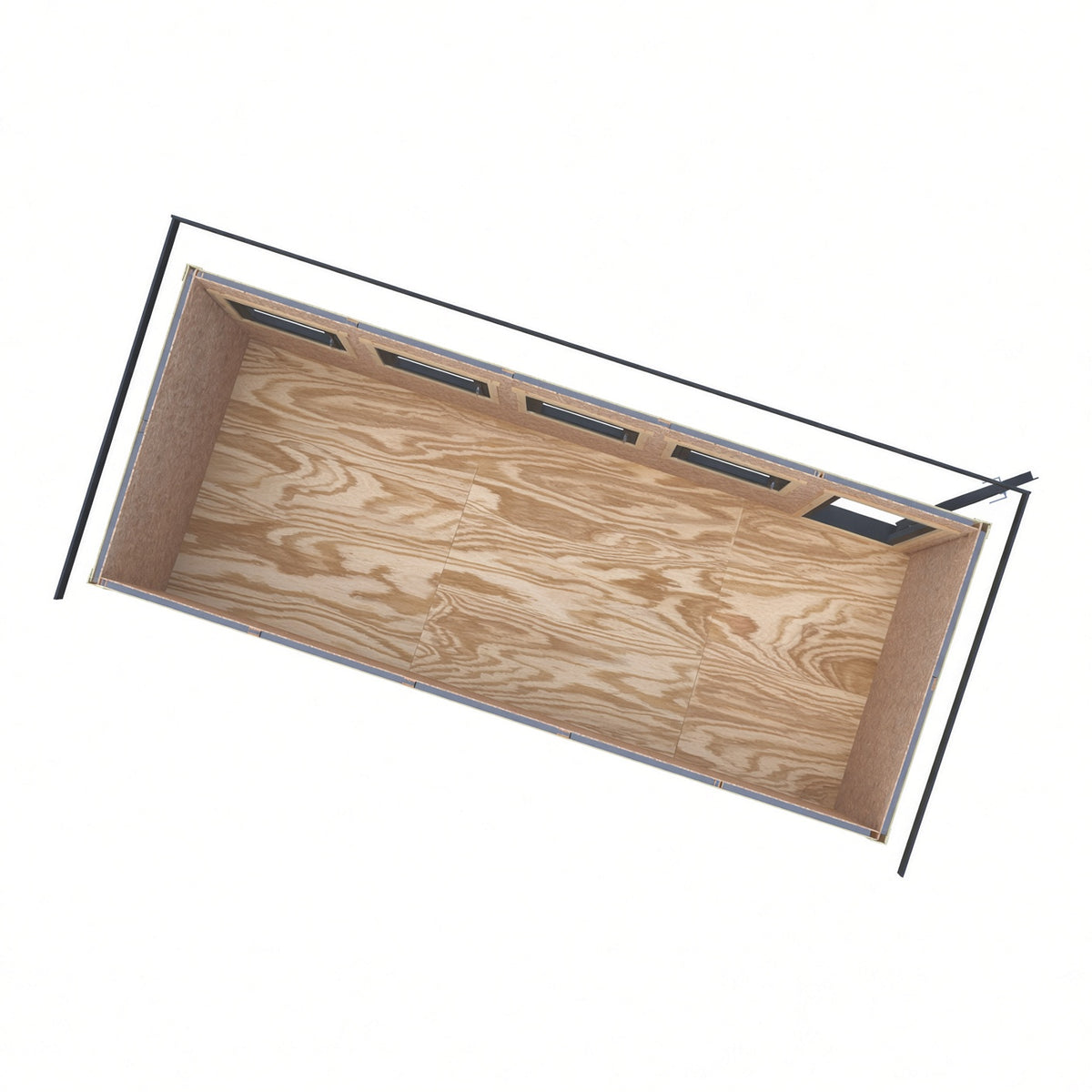 Fortis 20x8ft Style D Left Hand Hung Door, Door in High  Side, Window in High Side