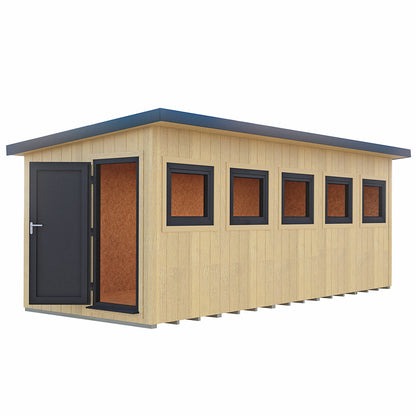 Fortis 20x8ft Style A Left Hand Hung Door, Door in High  Side, Window in High Side