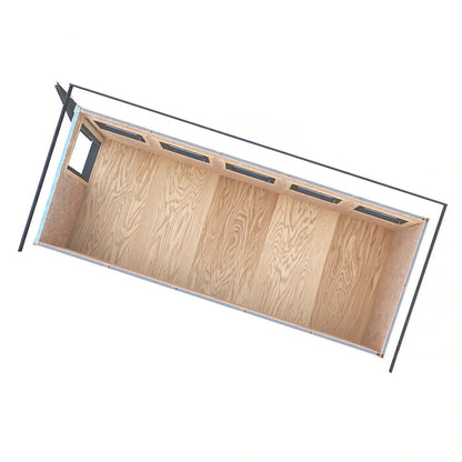 Fortis 20x8ft Style B Left Hand Hung Door, Door in High  Side, Window in High Side