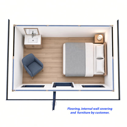Fortis 12x8ft Style E Left Hand Hung Door, Door in High  Side, Window in High Side