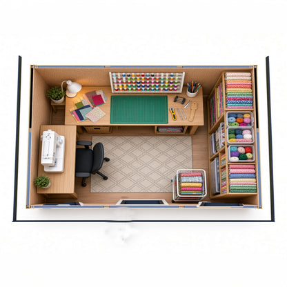 Fortis 12x8ft Style E Left Hand Hung Door, Door in High  Side, Window in High Side