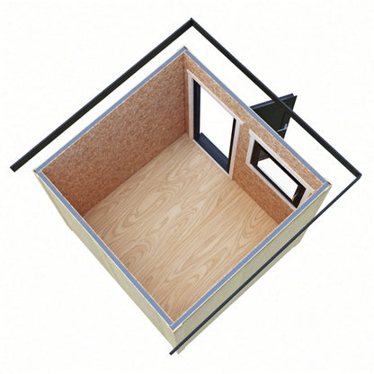 Fortis 8x8ft Style C Left Hand Hung Door, Door in High  Side, Window in High Side