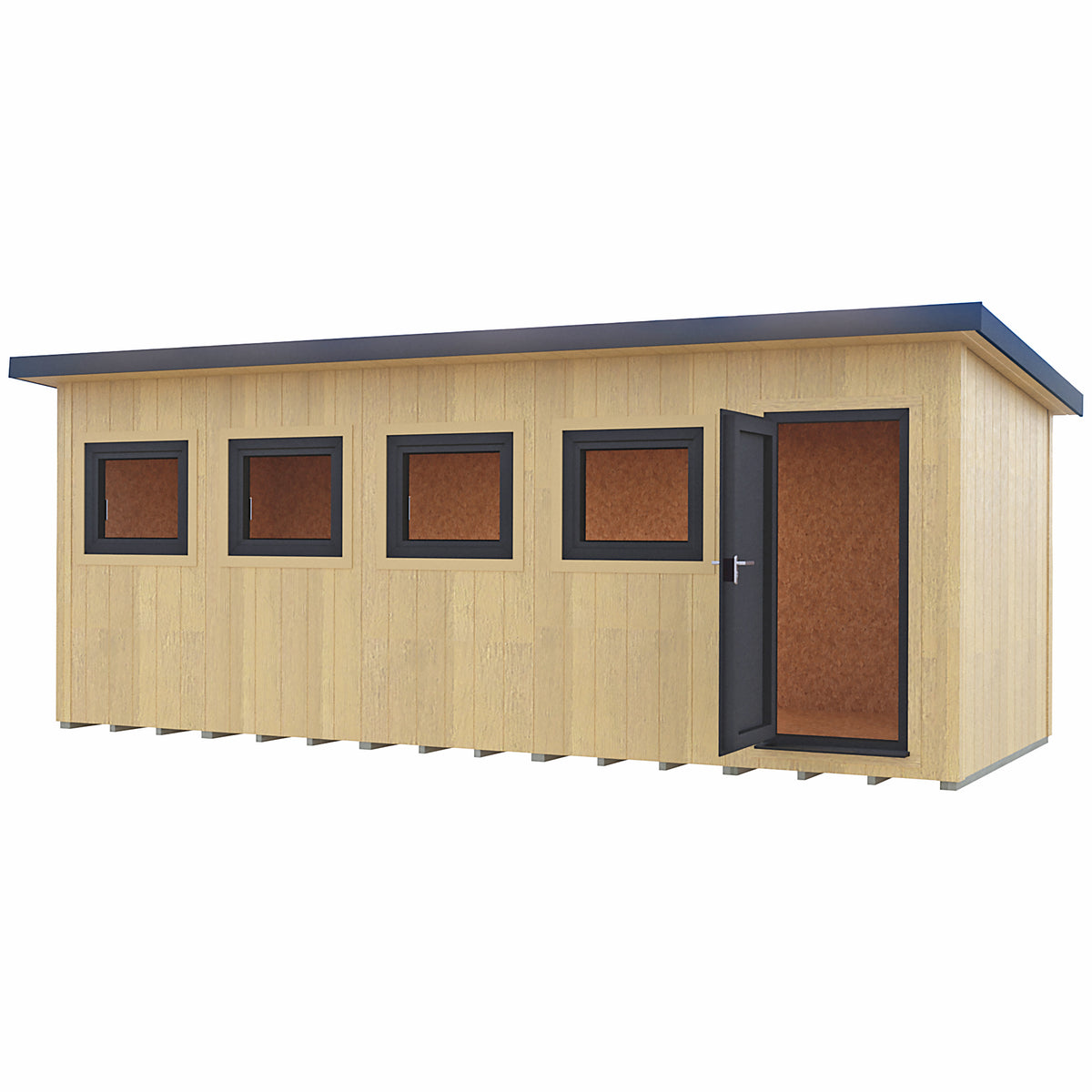 Fortis 20x8ft Style C Left Hand Hung Door, Door in High  Side, Window in High Side