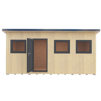 Fortis 16x8ft Style E Left Hand Hung Door, Door in High  Side, Window in High Side