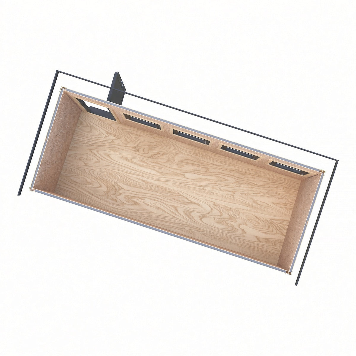 Fortis 20x8ft Style C Left Hand Hung Door, Door in High  Side, Window in High Side