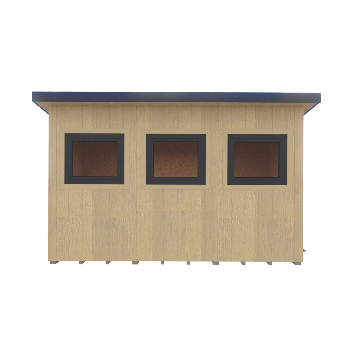 Fortis 12x8ft Style B Left Hand Hung Door, Door in High  Side, Window in High Side