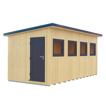 Fortis 16x8ft Style A Left Hand Hung Door, Door in High  Side, Window in High Side
