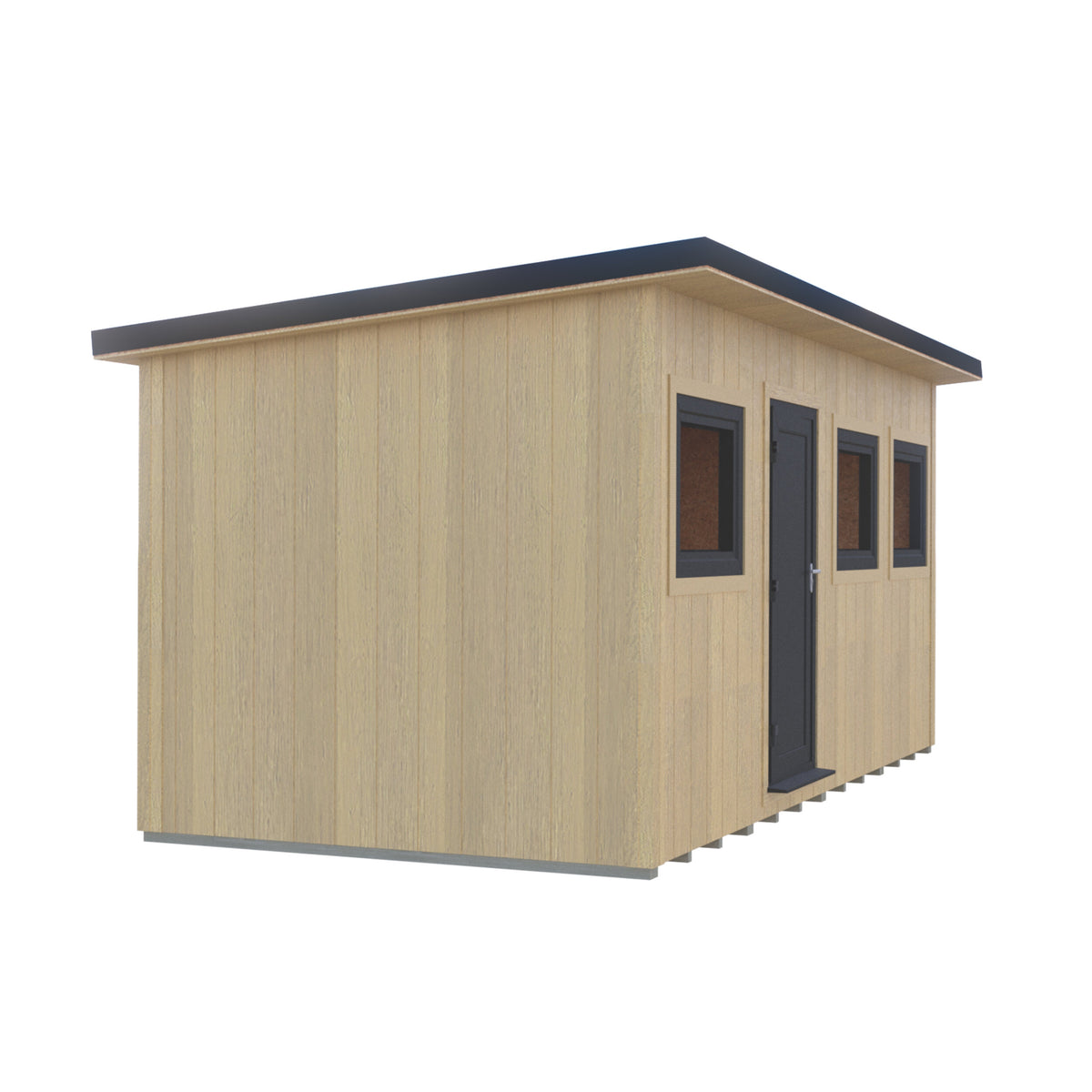 Fortis 16x8ft Style E Left Hand Hung Door, Door in High  Side, Window in High Side