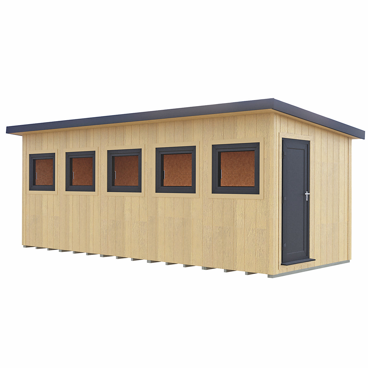Fortis 20x8ft Style B Left Hand Hung Door, Door in High  Side, Window in High Side