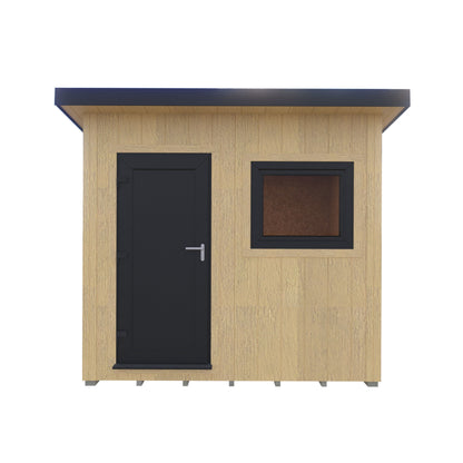 Fortis 8x8ft Style D Left Hand Hung Door, Door in High  Side, Window in High Side