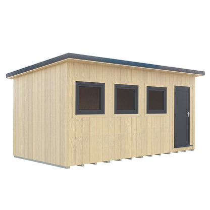 Fortis 16x8ft Style C Left Hand Hung Door, Door in High  Side, Window in High Side