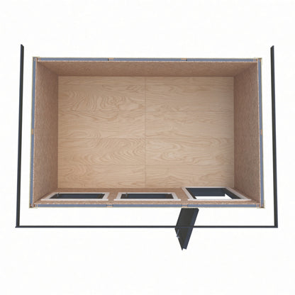 Fortis 12x8ft Style C Left Hand Hung Door, Door in High  Side, Window in High Side