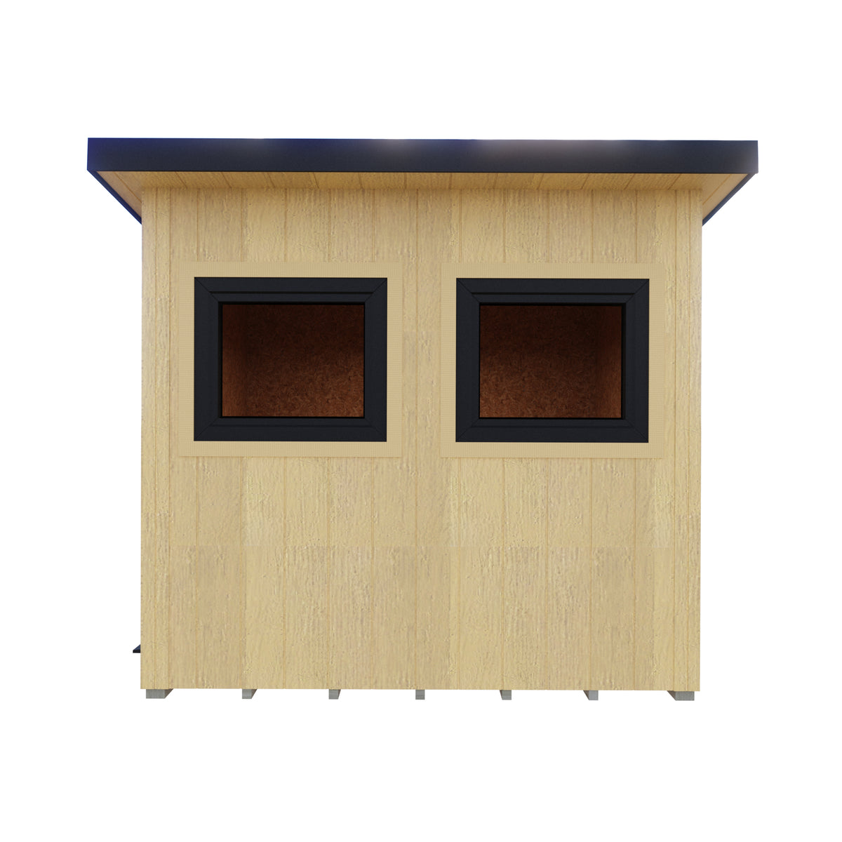 Fortis 8x8ft Style A Left Hand Hung Door, Door in High  Side, Window in High Side