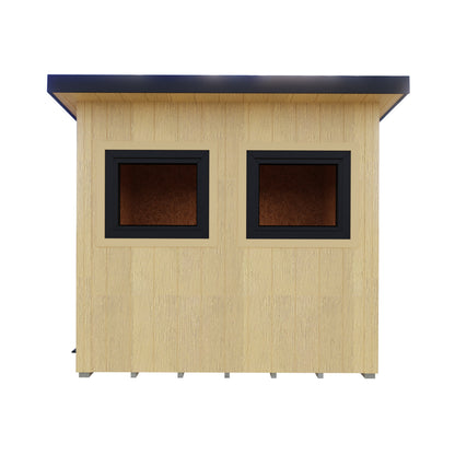 Fortis 8x8ft Style A Left Hand Hung Door, Door in High  Side, Window in High Side