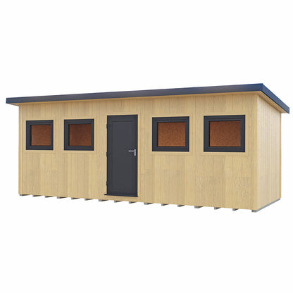 Fortis 20x8ft Style E Left Hand Hung Door, Door in High  Side, Window in High Side