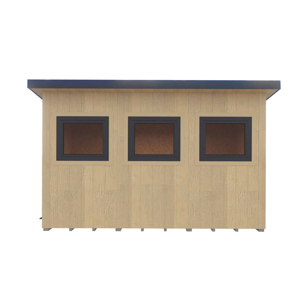 Fortis 12x8ft Style A Left Hand Hung Door, Door in High  Side, Window in High Side