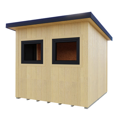 Fortis 8x8ft Style A Left Hand Hung Door, Door in High  Side, Window in High Side