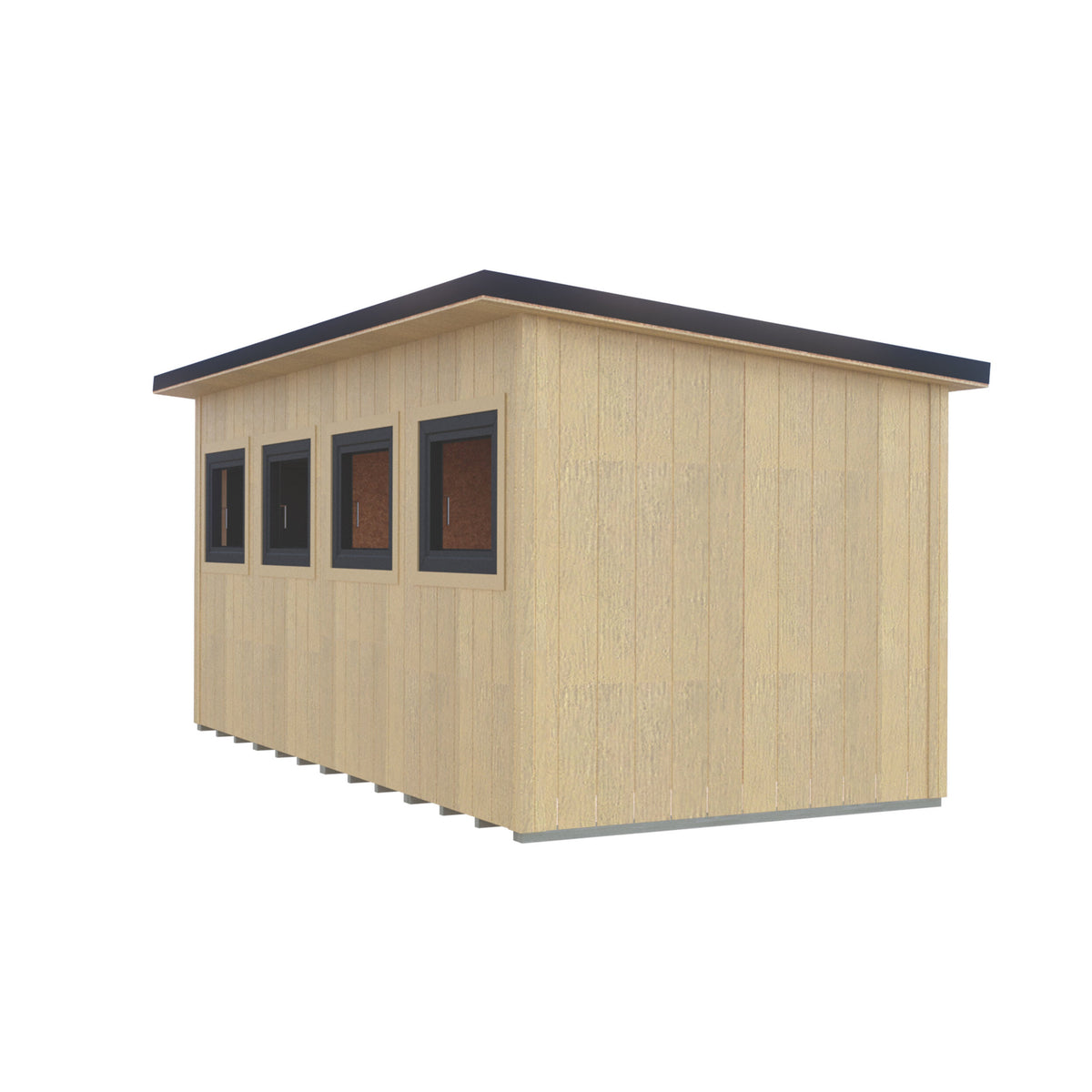 Fortis 16x8ft Style A Left Hand Hung Door, Door in High  Side, Window in High Side