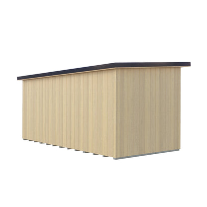 Fortis 16x8ft Style C Left Hand Hung Door, Door in High  Side, Window in High Side