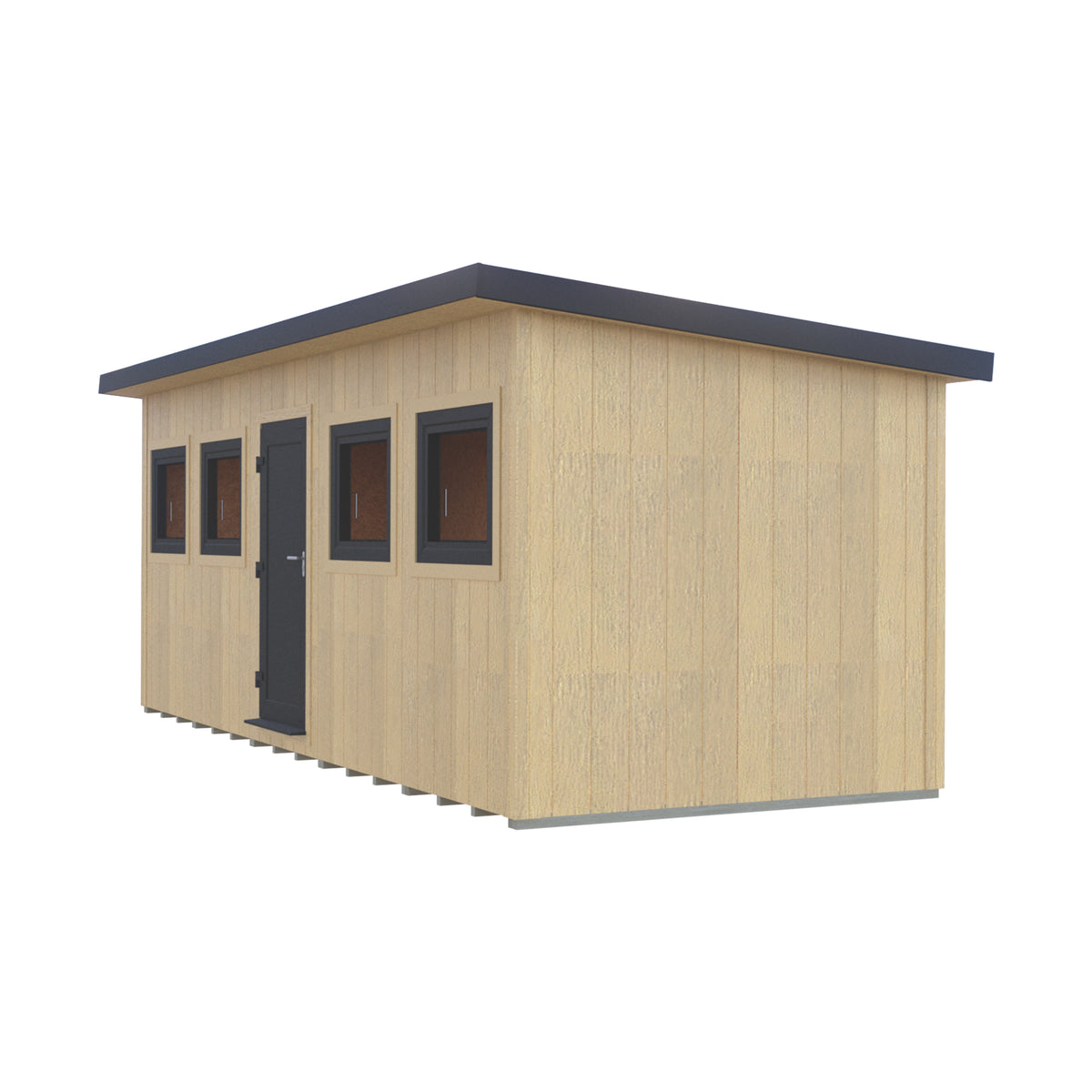 Fortis 20x8ft Style E Left Hand Hung Door, Door in High  Side, Window in High Side