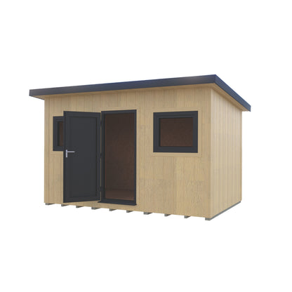 Fortis 12x8ft Style E Left Hand Hung Door, Door in High  Side, Window in High Side