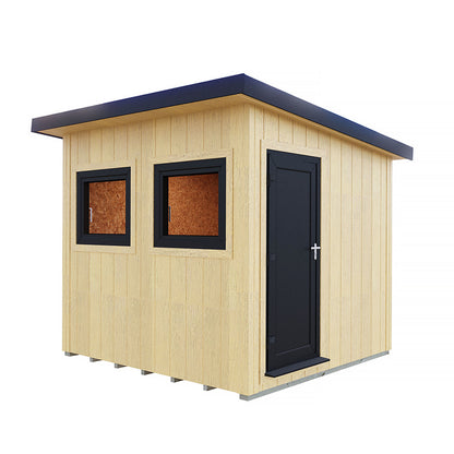 Fortis 8x8ft Style B Left Hand Hung Door, Door in High  Side, Window in High Side