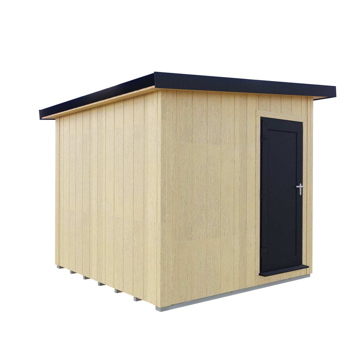 Fortis 8x8ft Style A Left Hand Hung Door, Door in High  Side, Window in High Side