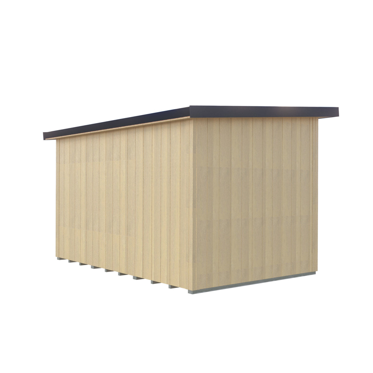 Fortis 12x8ft Style B Left Hand Hung Door, Door in High  Side, Window in High Side