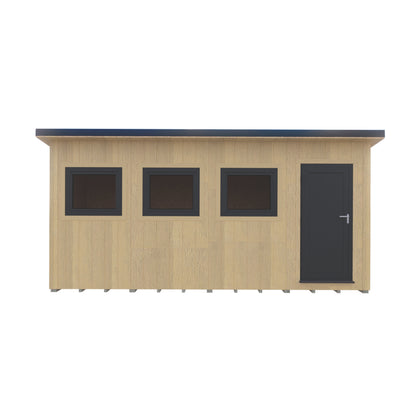 Fortis 16x8ft Style C Left Hand Hung Door, Door in High  Side, Window in High Side