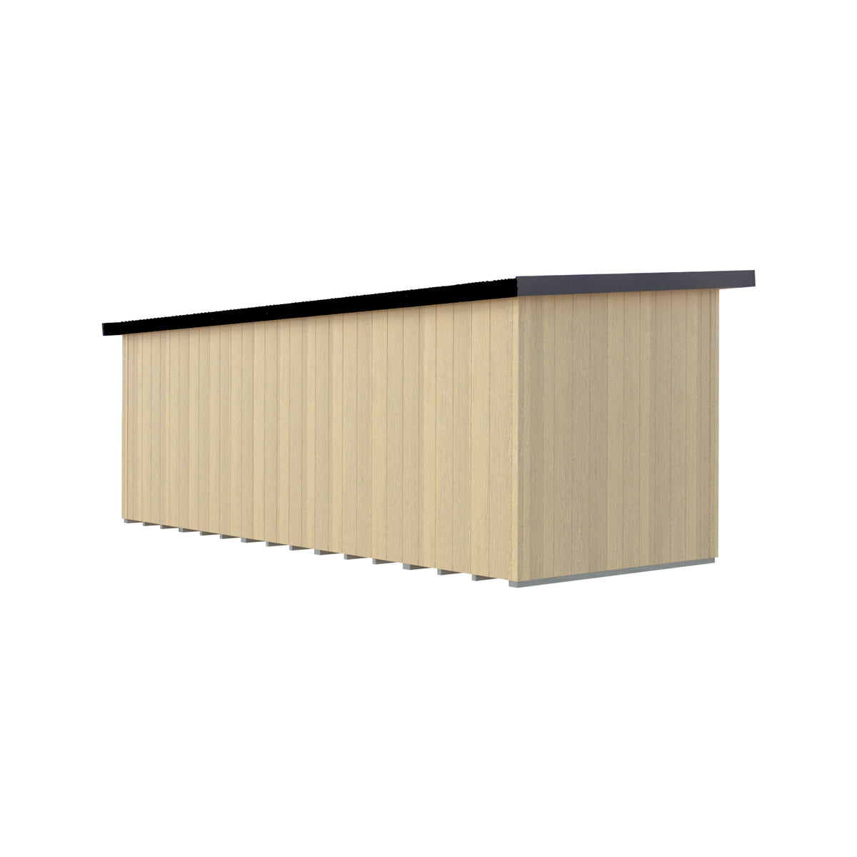 Fortis 20x8ft Style D Left Hand Hung Door, Door in High  Side, Window in High Side