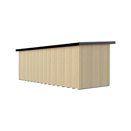 Fortis 20x8ft Style D Left Hand Hung Door, Door in High  Side, Window in High Side
