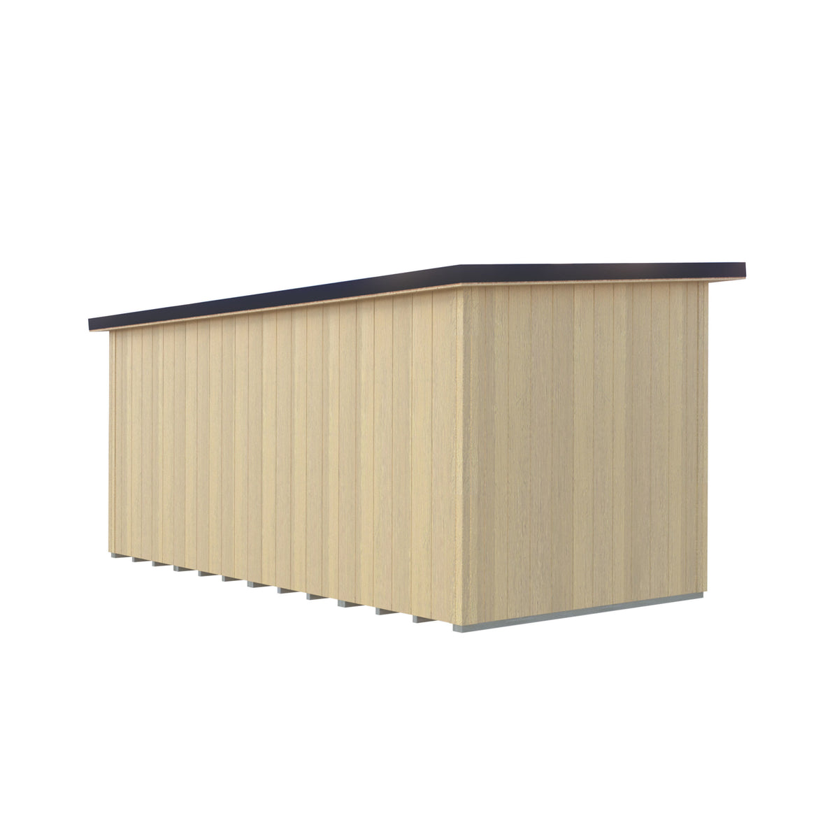 Fortis 16x8ft Style B Left Hand Hung Door, Door in High  Side, Window in High Side