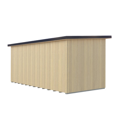 Fortis 16x8ft Style E Left Hand Hung Door, Door in High  Side, Window in High Side