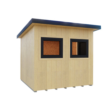 Fortis 8x8ft Style B Left Hand Hung Door, Door in High  Side, Window in High Side