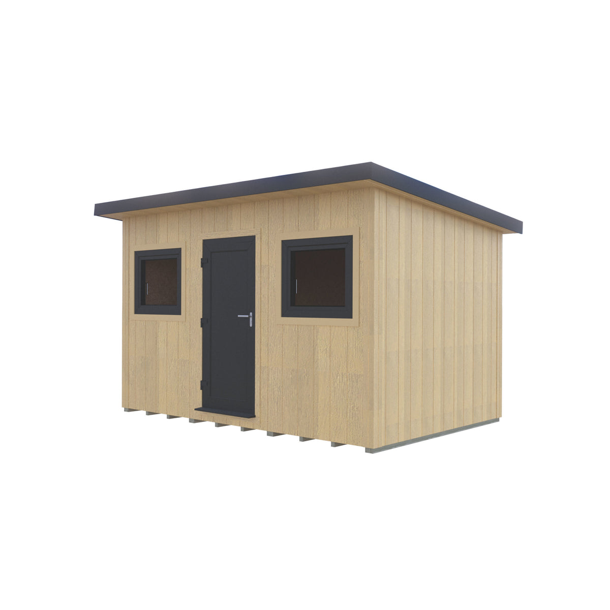 Fortis 12x8ft Style E Left Hand Hung Door, Door in High  Side, Window in High Side