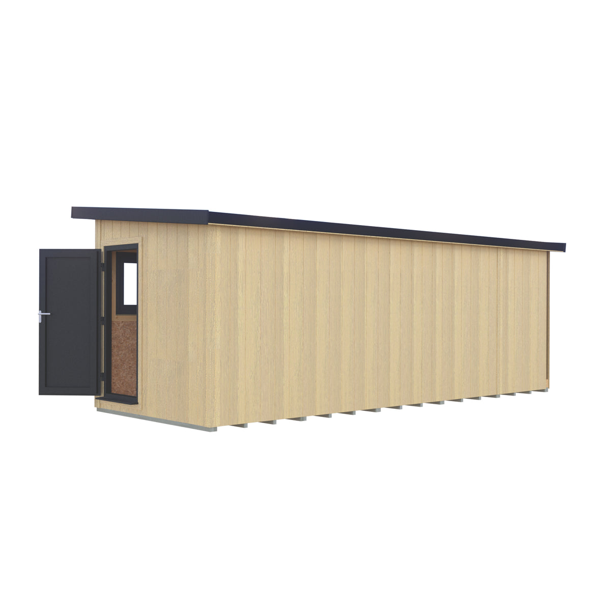 Fortis 20x8ft Style B Left Hand Hung Door, Door in High  Side, Window in High Side