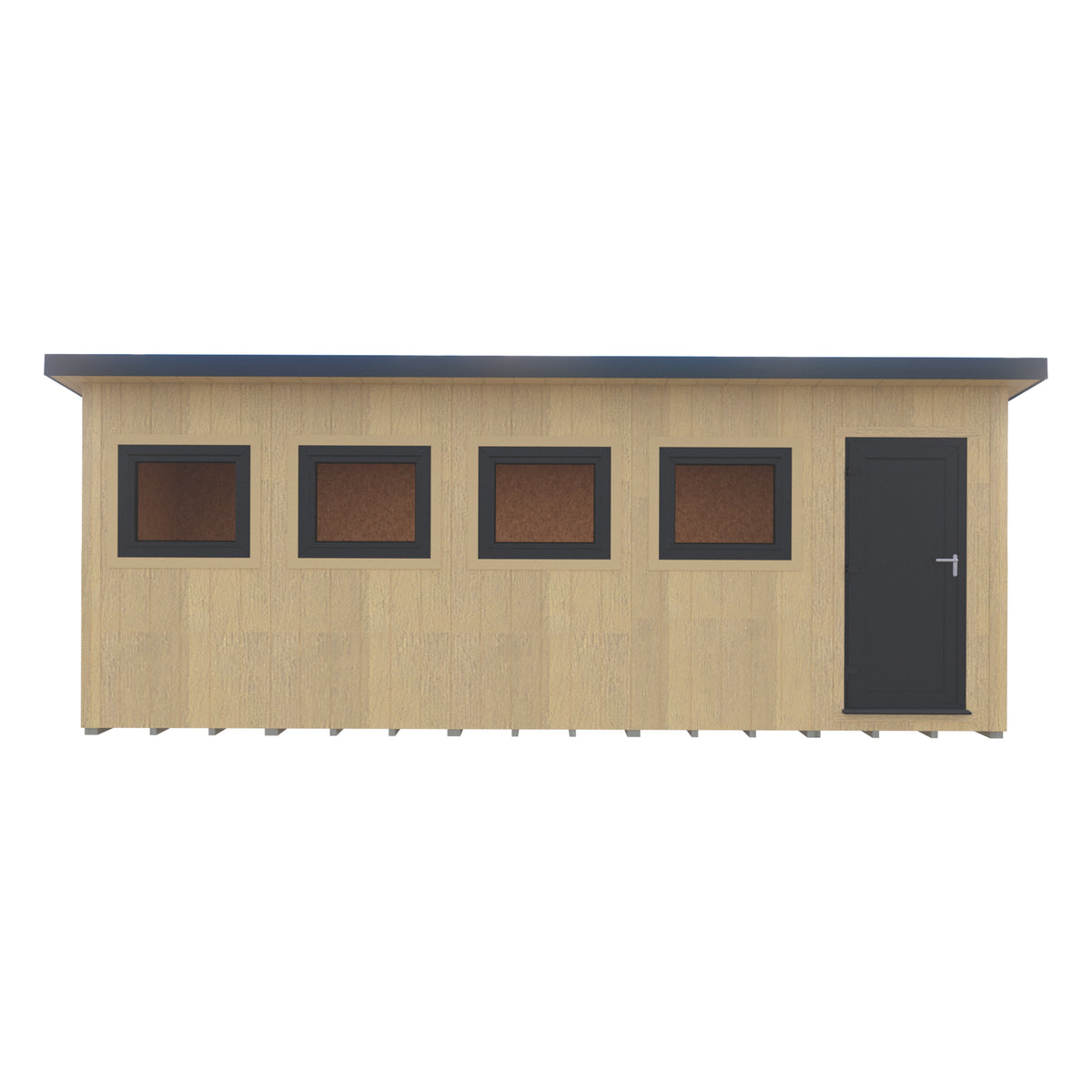 Fortis 20x8ft Style C Left Hand Hung Door, Door in High  Side, Window in High Side