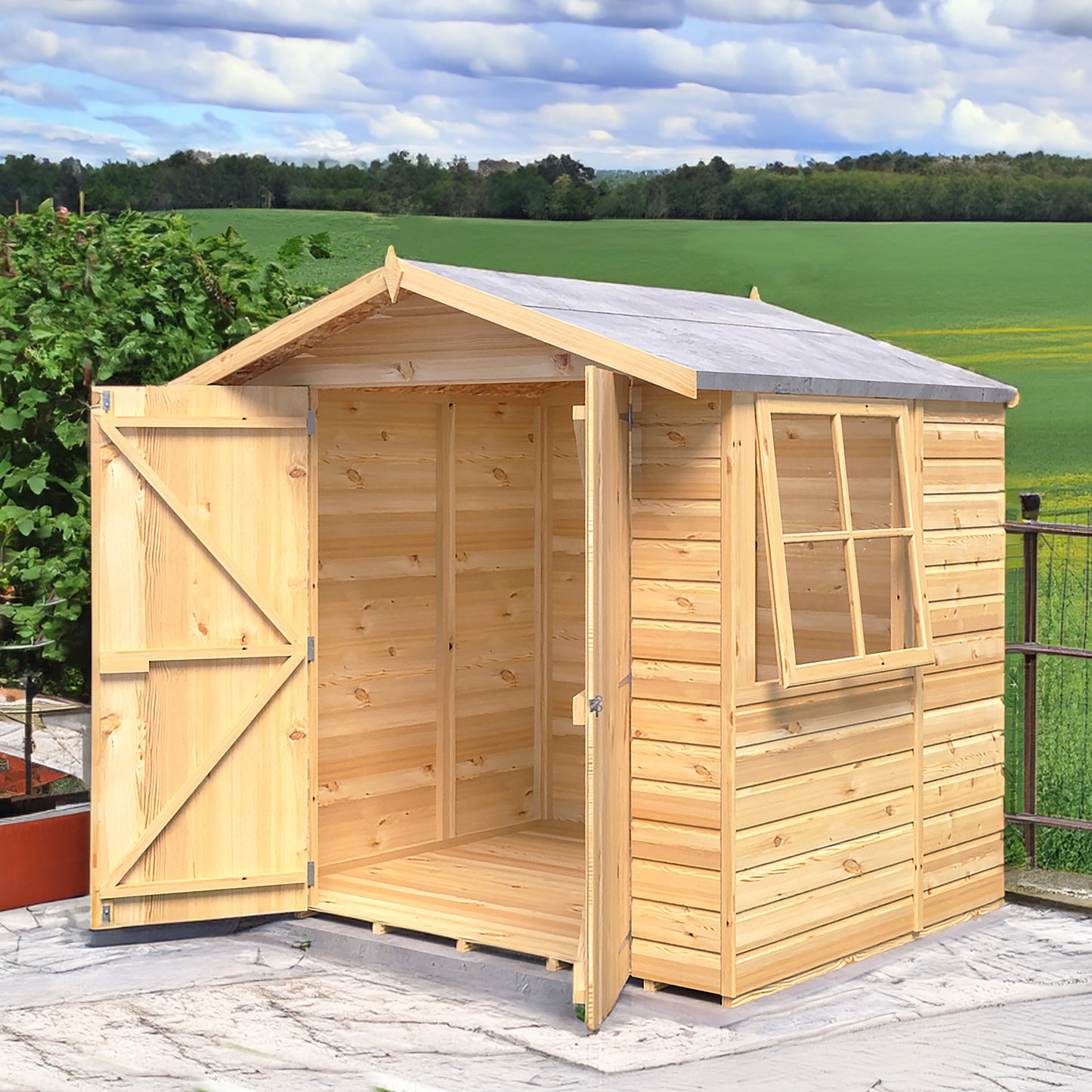 Alderney 7 x 5 Shiplap Apex Shed
