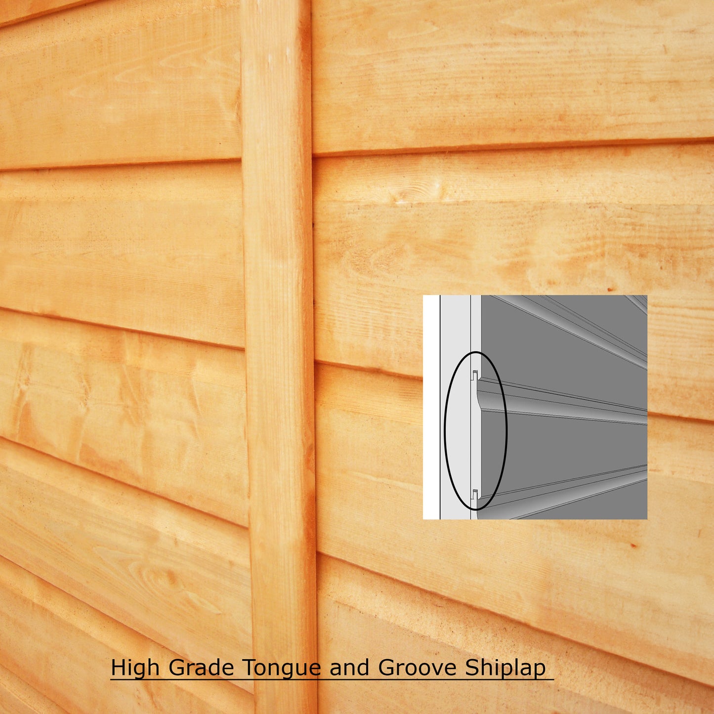 Alderney 7 x 5 Shiplap Apex Shed