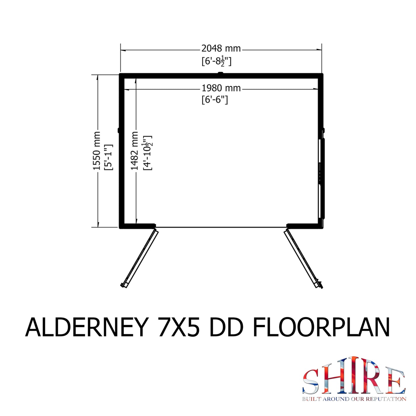 Alderney 7 x 5 Shiplap Apex Shed